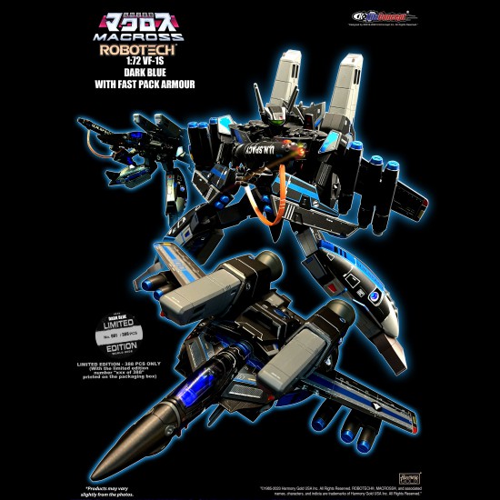 1/72 VF-1S DARK BLUE WITH FAST PACK ARMOUR 
